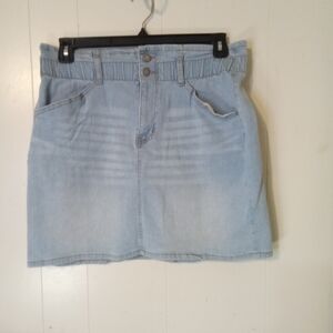 Light Blue Denim Mini Skirt